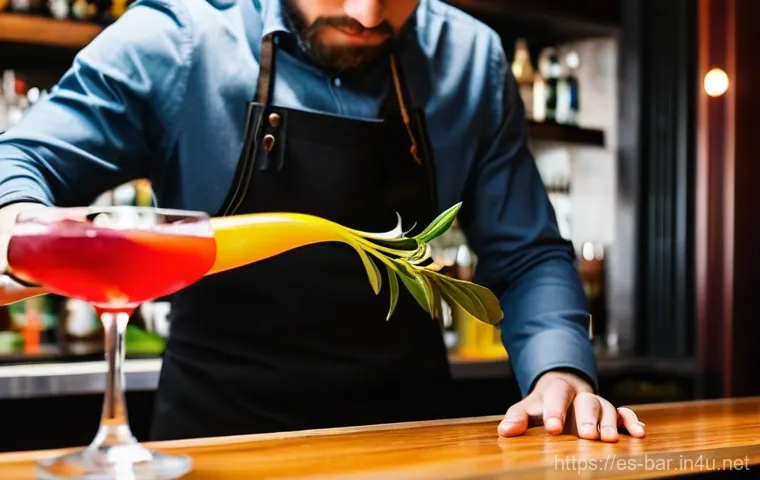 바텐더 자격증 취득 후 취업 사례 - **Exceptional Customer Service and Connection at a Bar:**
    A warm, inviting close-up of a charism...